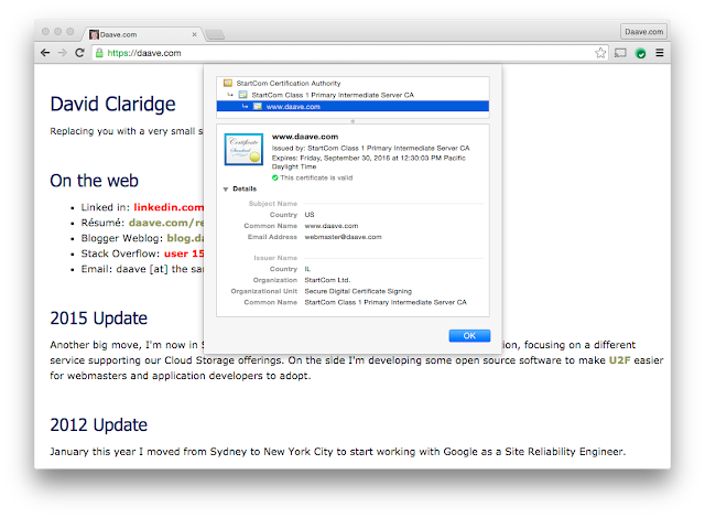 Static Websites with TLS/SSL Using Google Cloud Platform and StartSSL