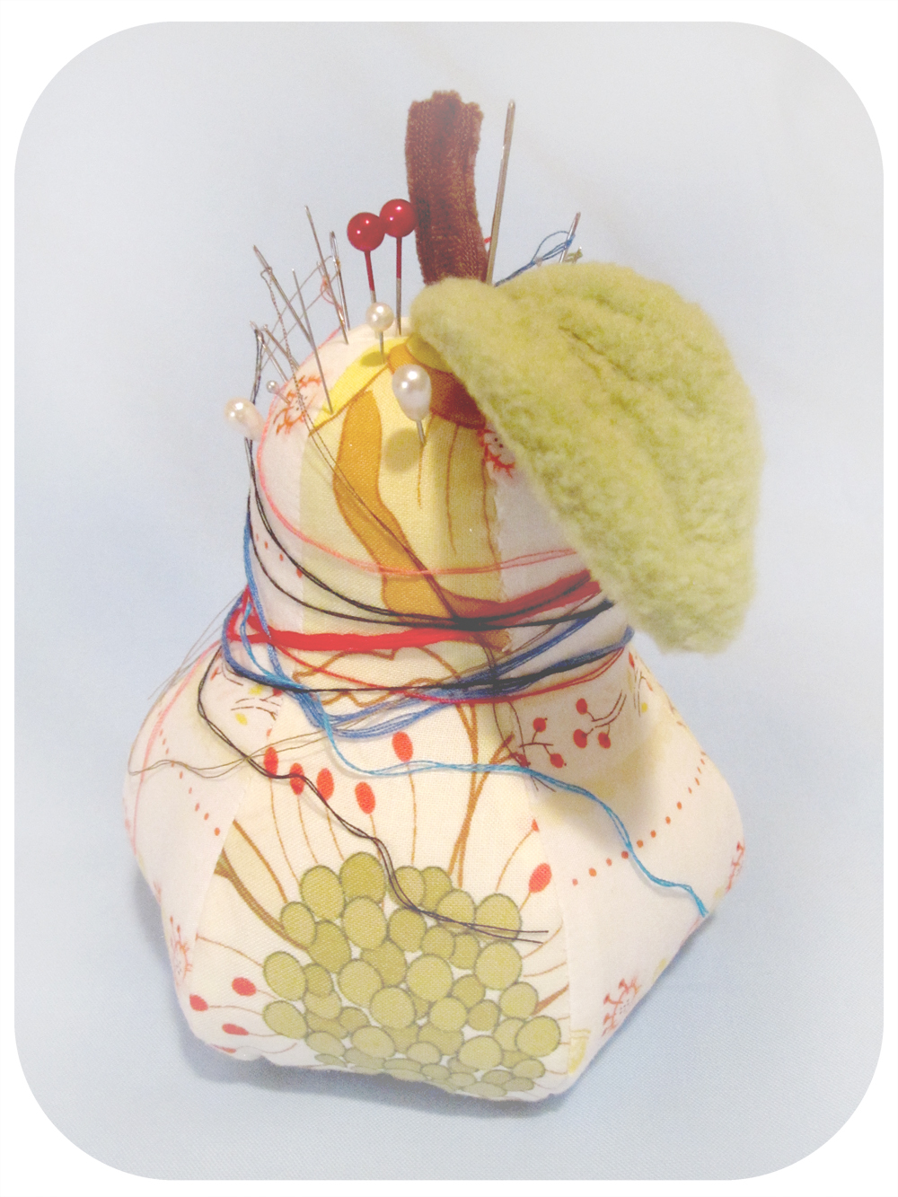 Pear Pincushion or Toy Sewing Tutorial Behind