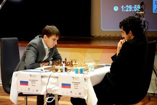 EEchecs à Tromsø : Kramnik vs Andreikin lors de la 1e partie © Paul Truong 