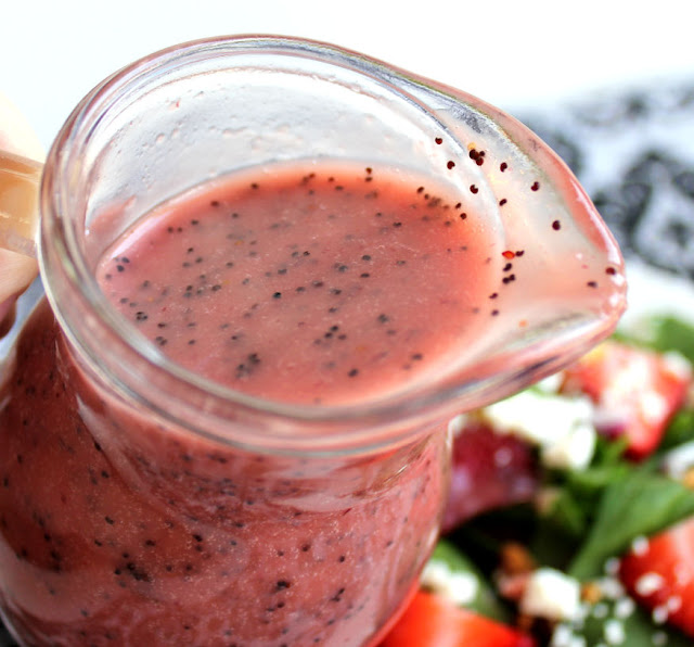 Raspberry Poppy Seed Vinaigrette | Delicious Homemade Salad Dressing Recipes | weight loss salad dressing