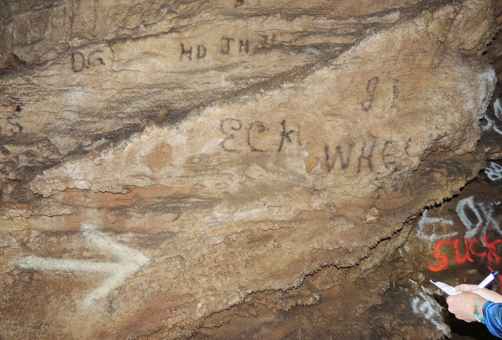 heat in the form of carbide lamps and evidently had no compunction against sooting their names and dates on the cave s walls photo by steve bailey heat in the form of carbide lamps and evidently had no compunction against sooting their names and dates on the cave s walls photo by steve bailey