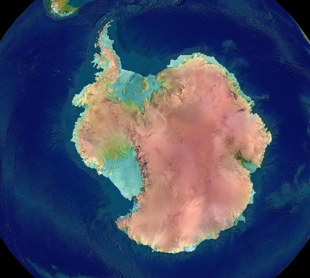 Height map of Antarctica