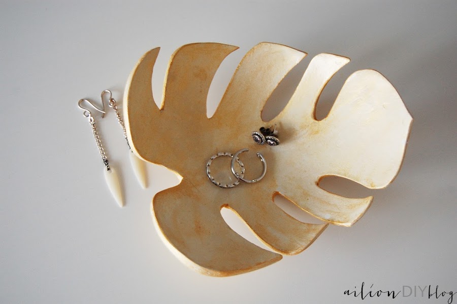 monstera diy cuenco navidad decoracion