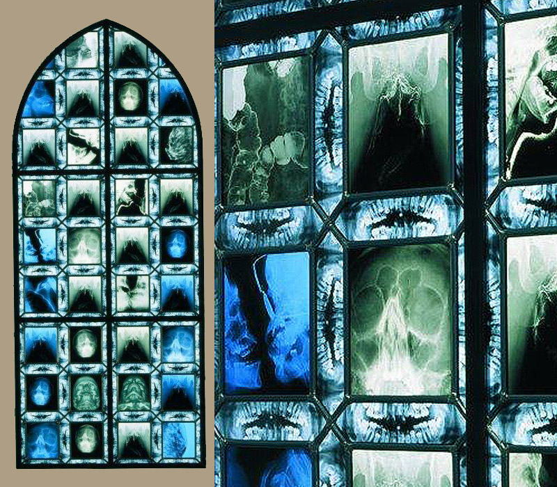 modern stained glass windows by wim delvoye