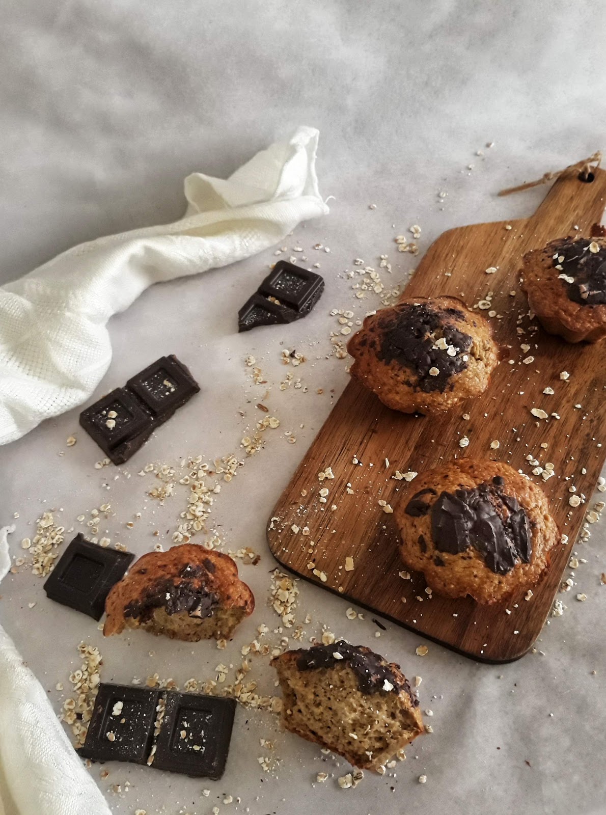 MUFFINS DE PLÁTANO Y AVENA SIN GLUTEN