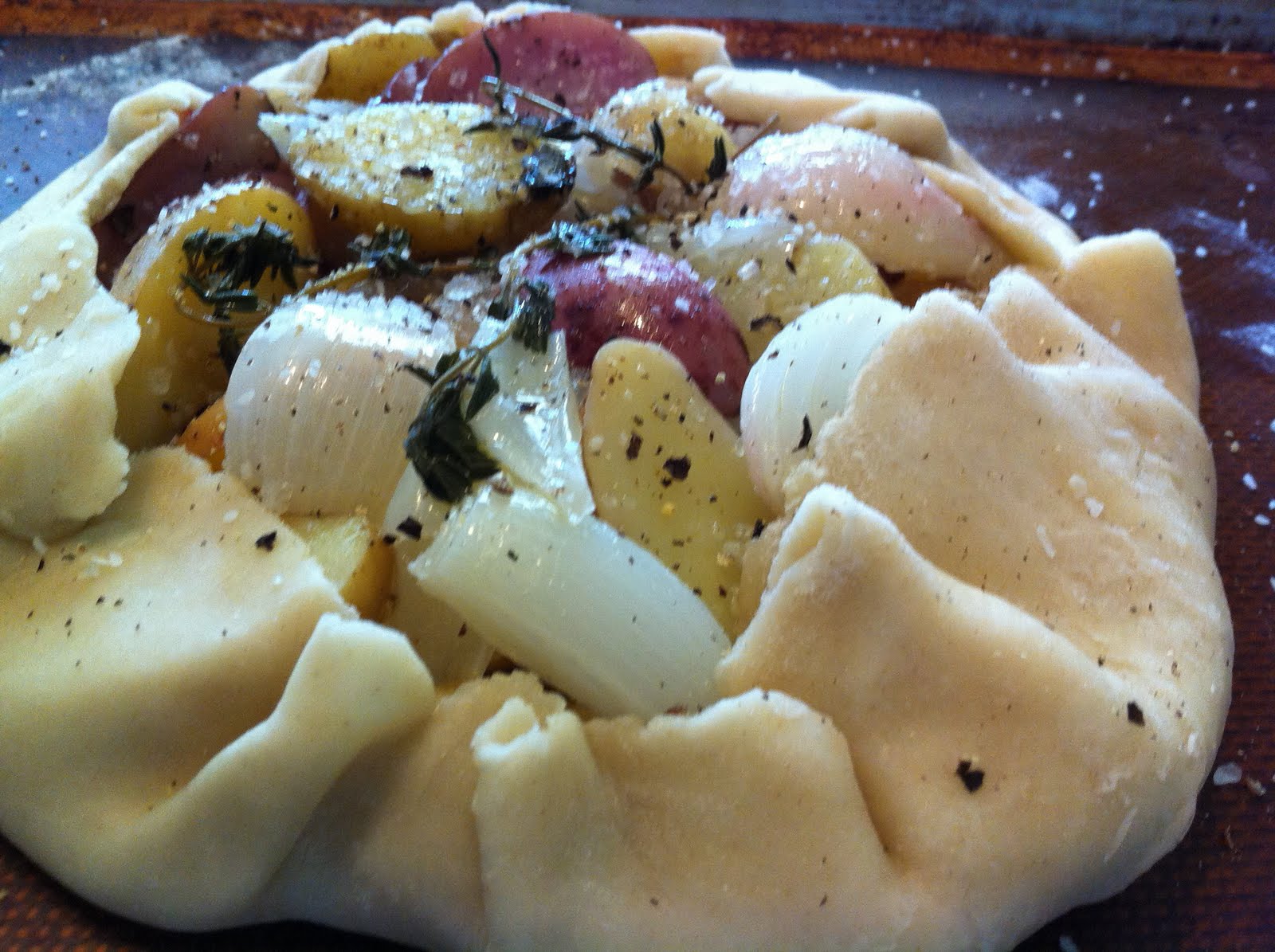 Potato Spring Onion Galette