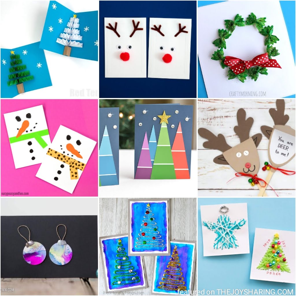 25 Simple Christmas Cards Kids Can Make The Joy of Sharing