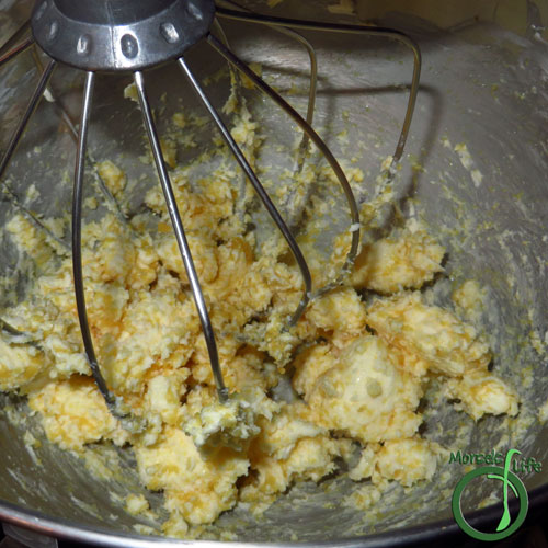 Morsels of Life - Whipped Garlic Butter Step 2 - Whip together garlic and butter to desired lightness. More whipping will result in a lighter butter and help increase spreadability. You can also add a small volume of a liquid oil (like olive) to increase spreadability.
