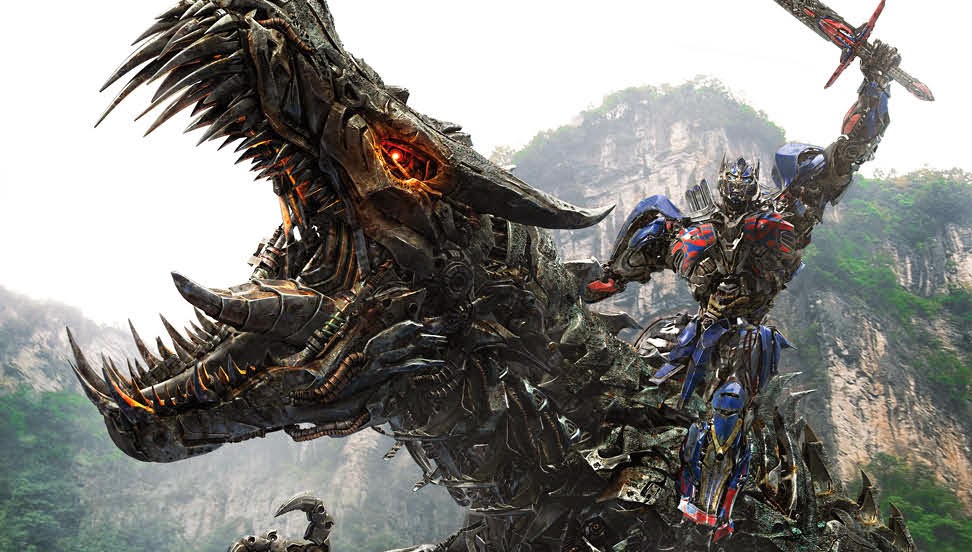 Transformers La Era de la Extinción Póster de Optimus Prime y Grimlock PROYECTOR XD