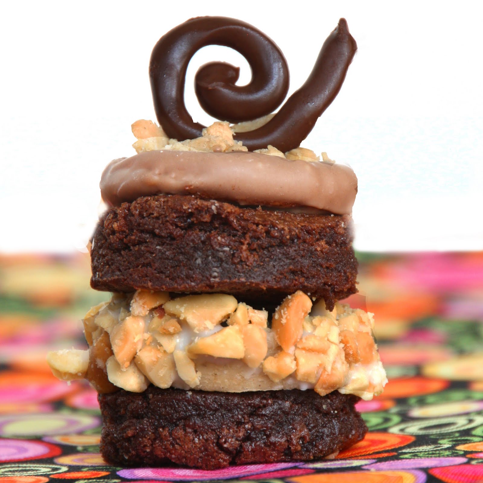 Sprinkle Charms Buckeye Brownie Towers