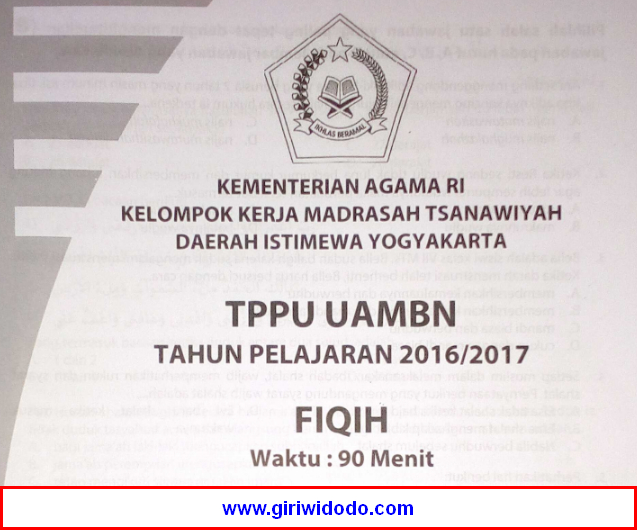 Soal Simulasi Fiqih Kelas 9