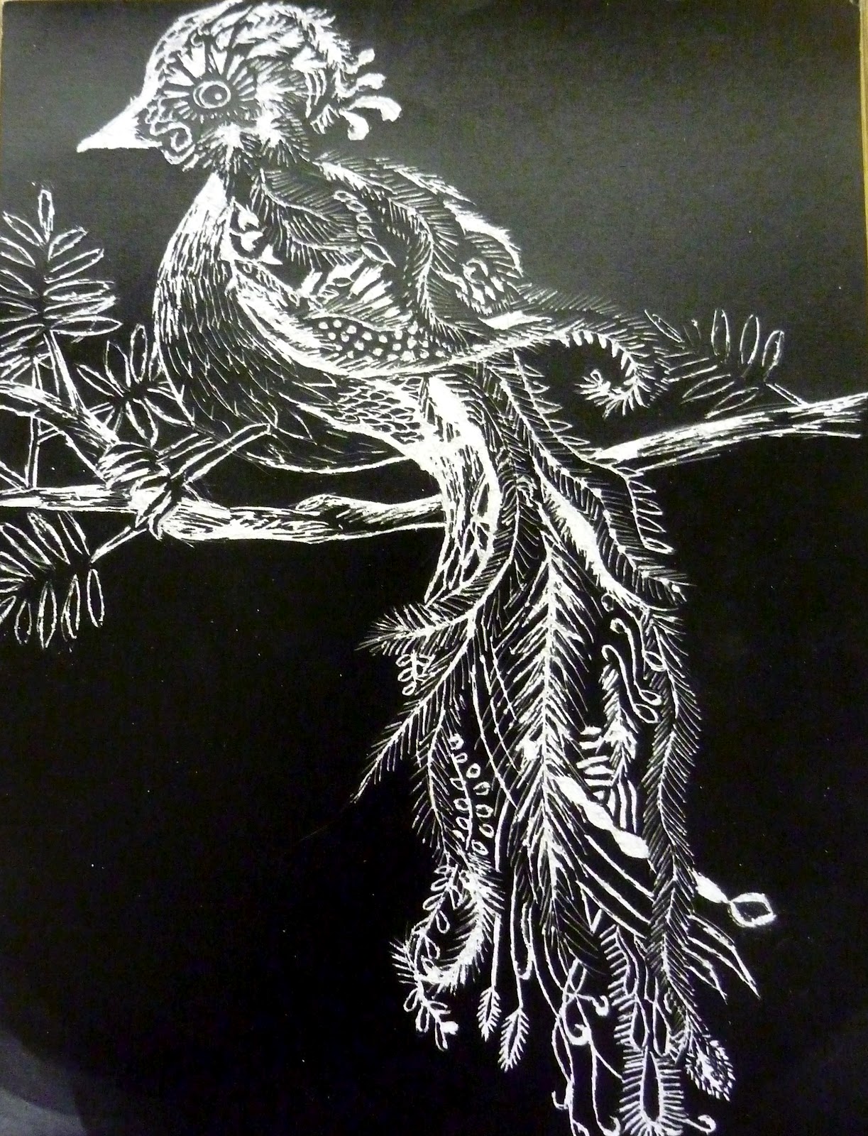 Splatters and Smudges Scratchboard Art (2010)