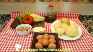 Receta de Tortilla de patatas rellena