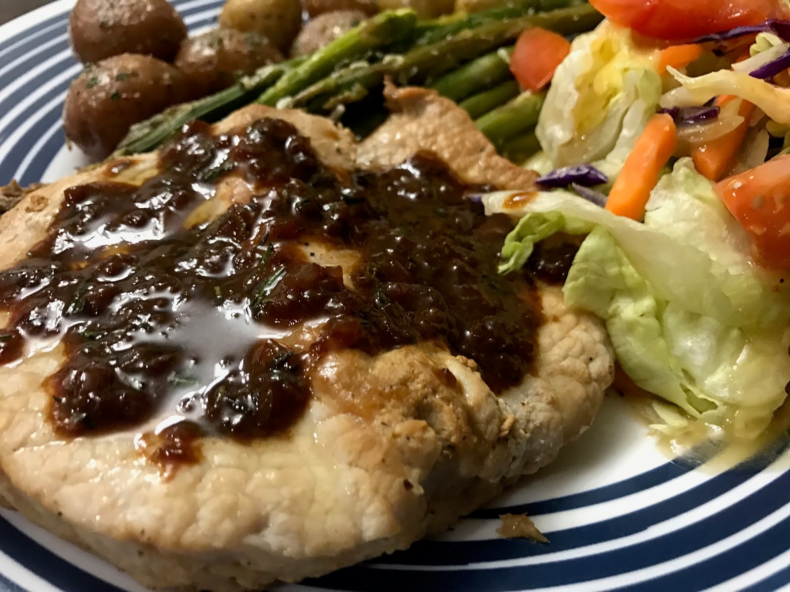 Pork Chops with Whole Grain Mustard Pan Sauce