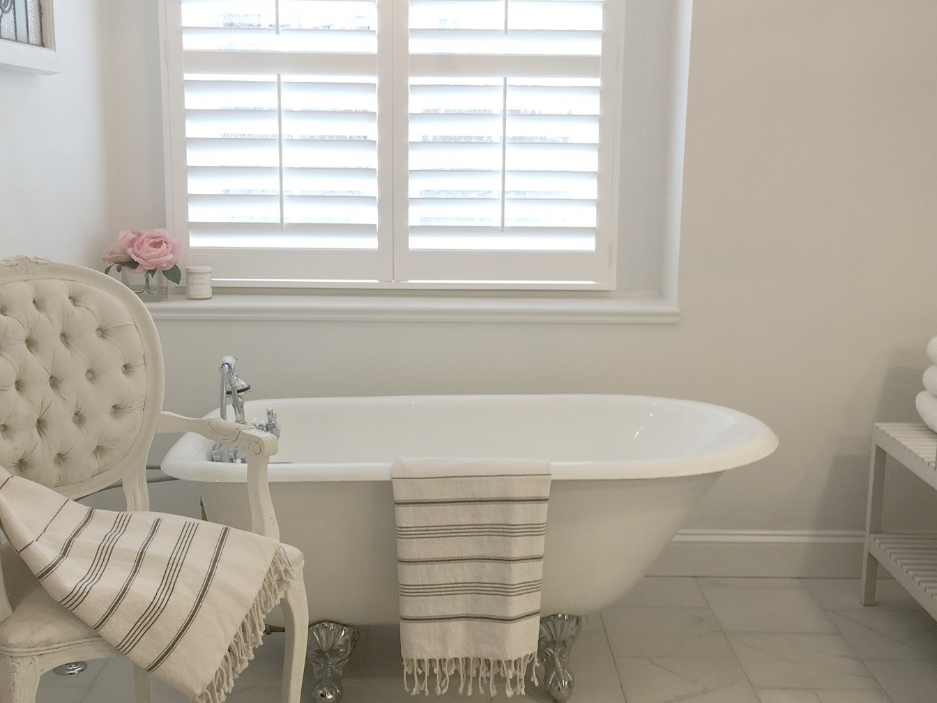 Master Bathroom renovation in Chicagoland fixer upper by Hello Lovely Studio