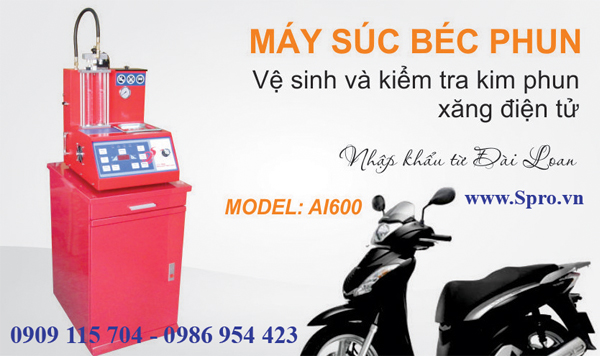 Cung cấp máy súc béc, thiết bị vệ sinh kim phun xăng điện tử May-suc-bec-phun-kim-xang-dien-tu-AI600