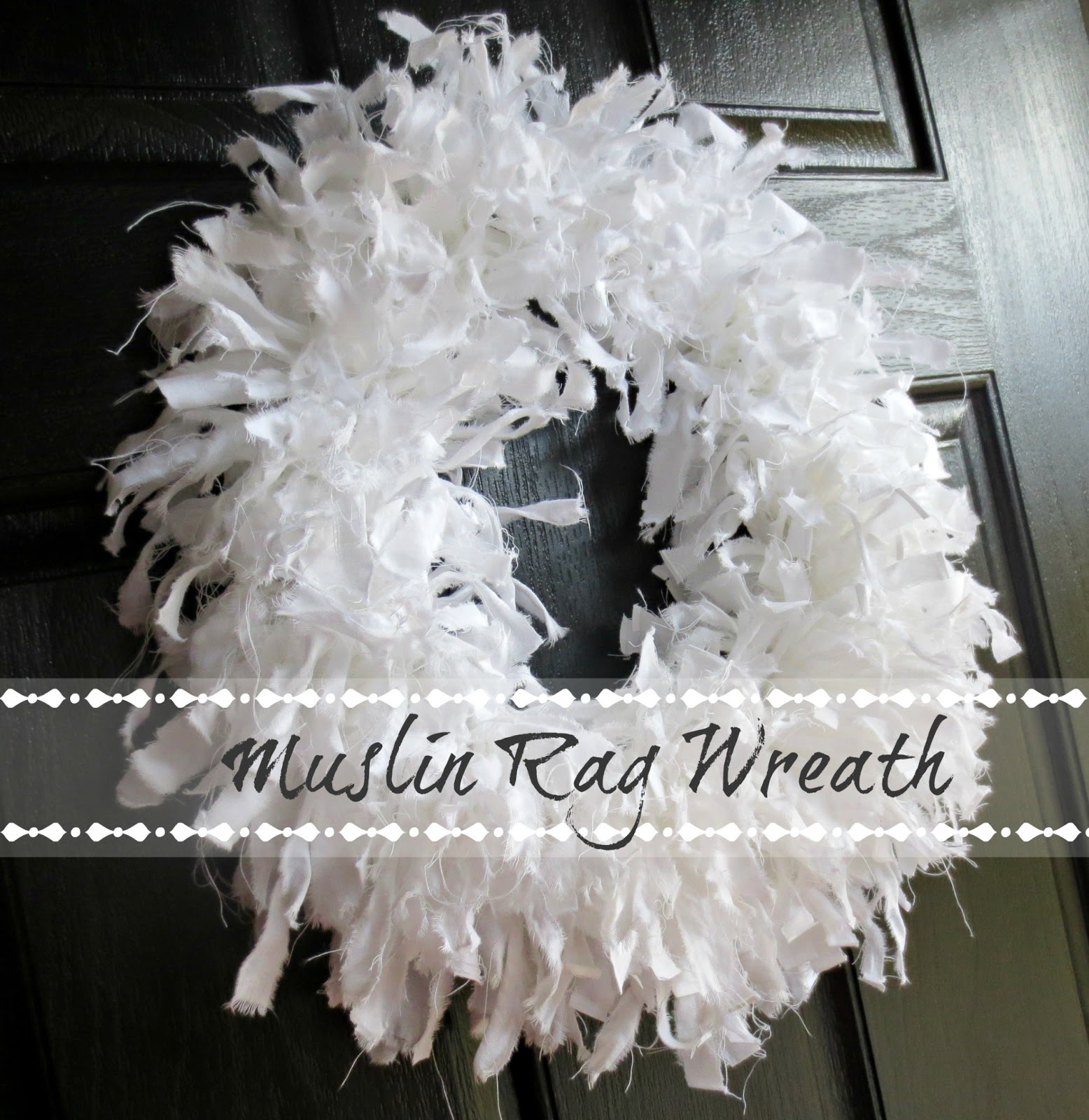 Down to Earth Style Muslin Rag Wreath for Spring