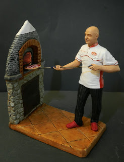 modellino personalizzato pizzaiolo cake topper panettiere orme magiche