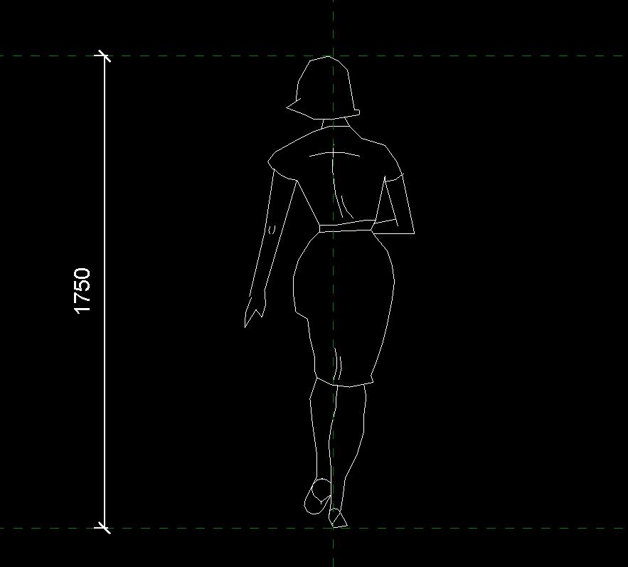 autocad human scale figure