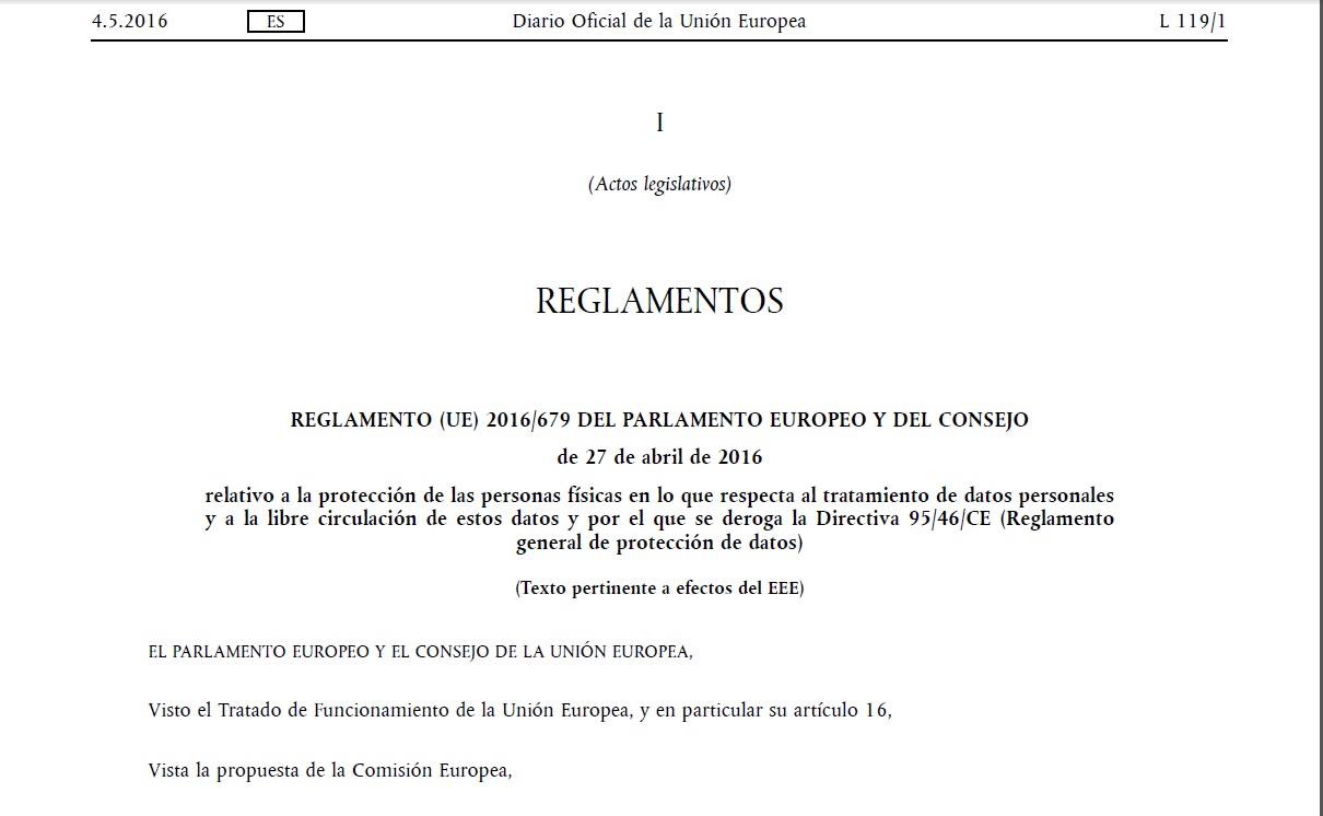 plato cámara Sillón Europe Direct Región de Murcia: Reglamento UE relativo a la protección de  personas físicas en lo que respecta al tratamiento de datos personales y la  libre circulación de estos datos