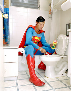 Superman Cleaning