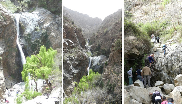 Wasserfall von Setti-Fatma, Wanderung im Ourika-Tal, Marokko Wasserfall von Setti-Fatma, Wanderung im Ourika-Tal, Marokko