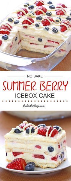 No Bake Summer Berry Icebox Cake #nobake #summerfood #berry #icebox #cake #cakerecipes #dessert dessertrecipes #easydessertrecipes No Bake Summer Berry Icebox Cake #nobake #summerfood #berry #icebox #cake #cakerecipes #dessert dessertrecipes #easydessertrecipes