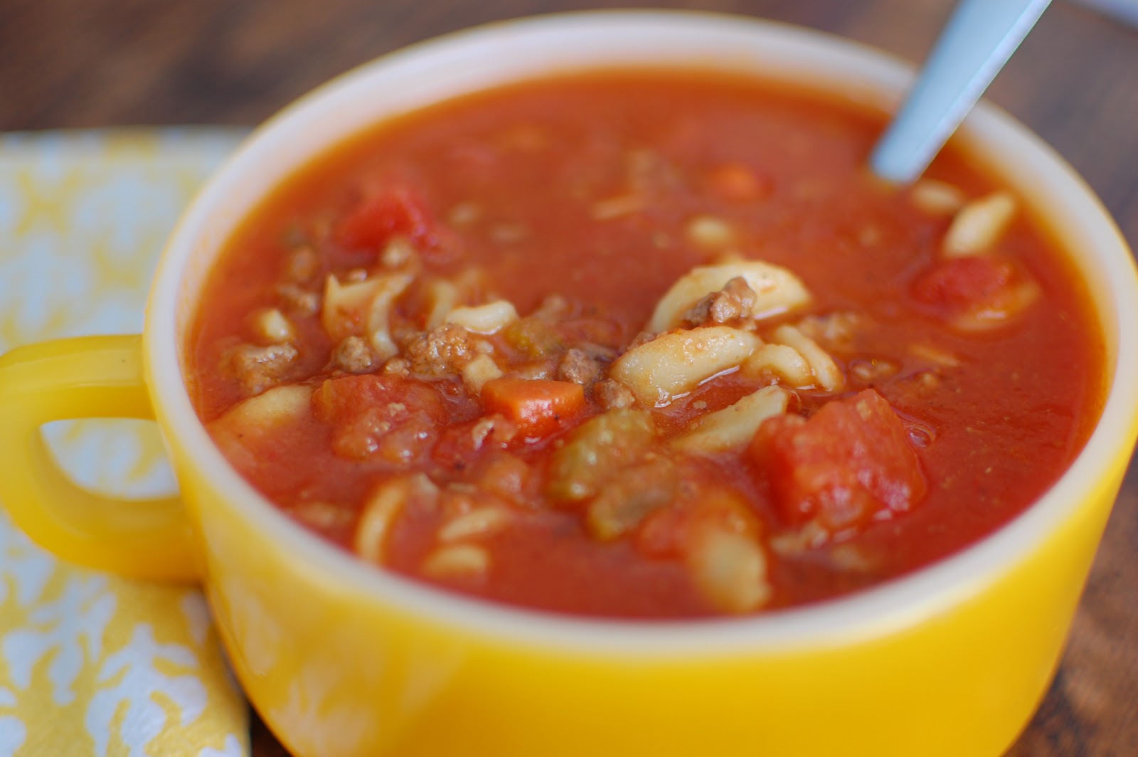 a time to eat Beef MinestroneAKA Spaghetti Soup