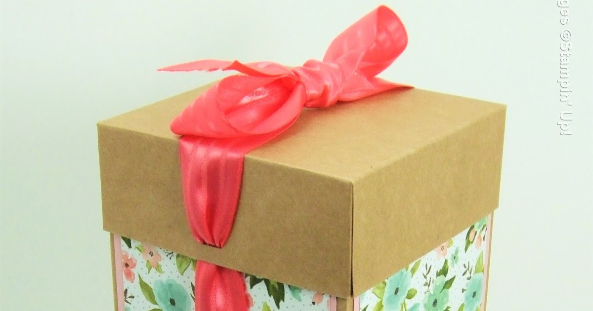 Beautiful Tall Gift Box for a Glass or Ceramic Gift The Crafty Spark