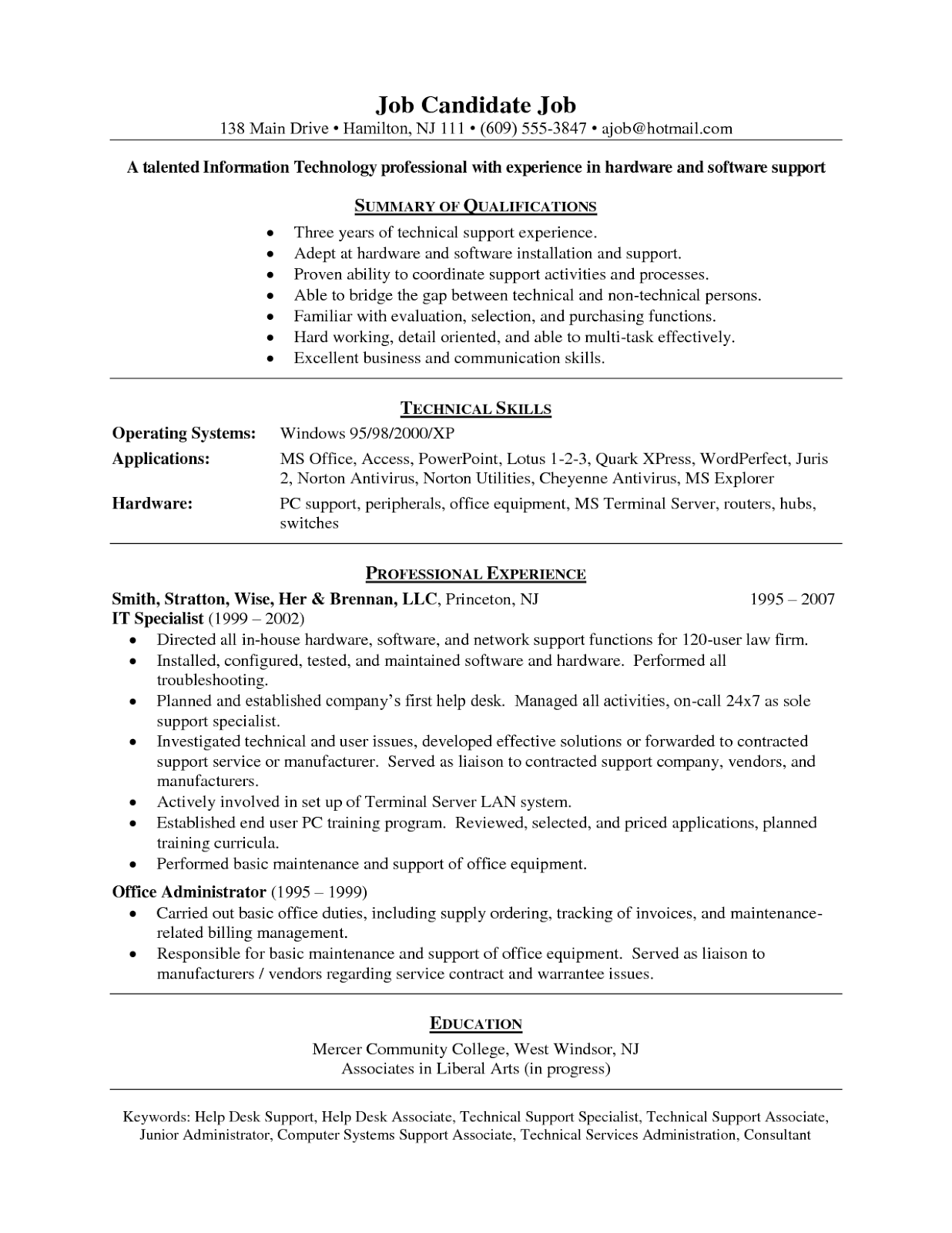 help desk manager job description sample