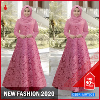 MRT008G129 Gamis Maxi Brukat Timbul Terbaru BMGShop