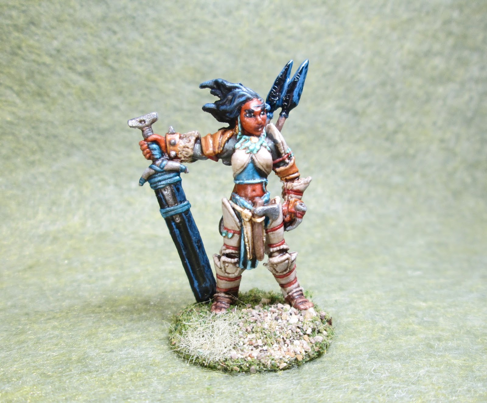 Amiri, Iconic Barbarian (89005) (Bones) - Show Off: Painting - Reaper  Message Board, image size:1600x1323