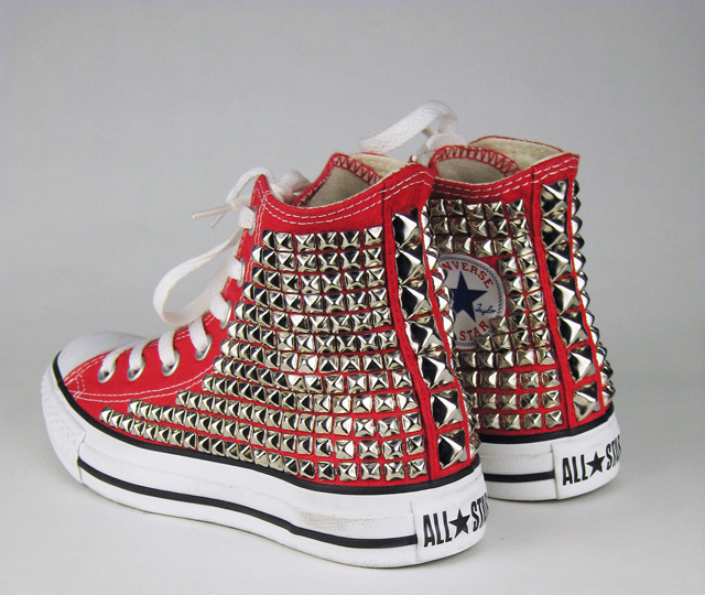 silver studded converse