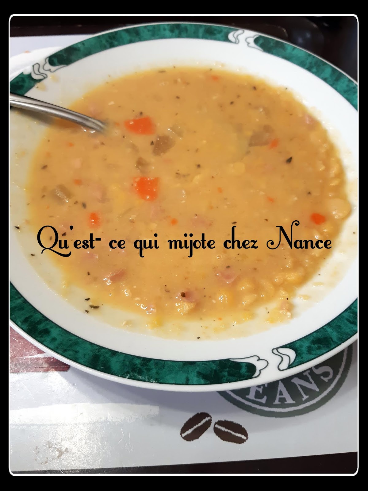 Qu'estce qui mijote chez Nance Soupe aux pois à la mijoteuse