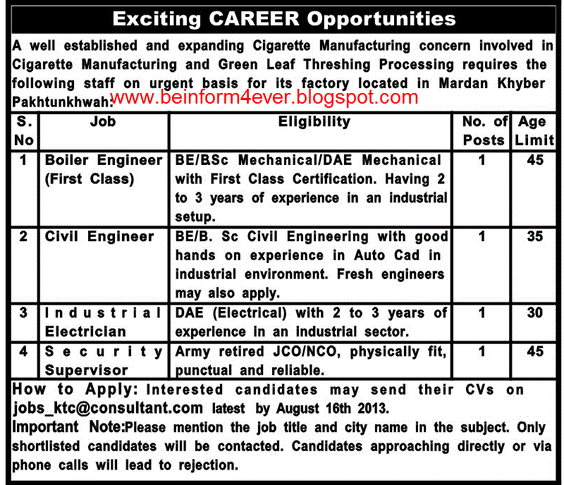 Jobs For Civil and Mechanical Engineering Jobs And Scholarships
