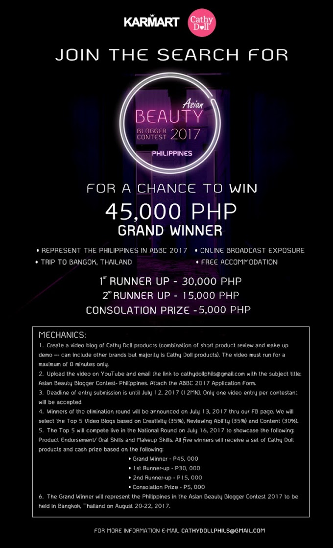 Cathy Doll's Asia's Beauty Blogger Contest (ABBC) is now on!