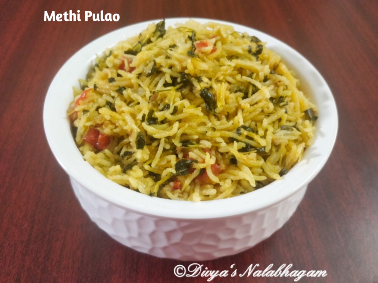 Methi Pulao Fenugreek Leaves Rice Vendaya Keerai Sadam Divya's