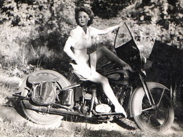 motorcycles Vintage girls on