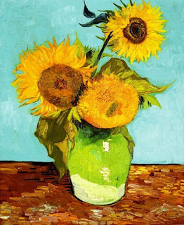 Meisterwerke der Kunst: Vincent Van Gogh Drei Sonnenblumen In Einer