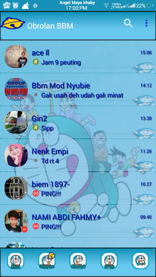 Daftar Kumpulan BBM DORAEMON Versi Terbaru, Terupdate dan Terpopuler