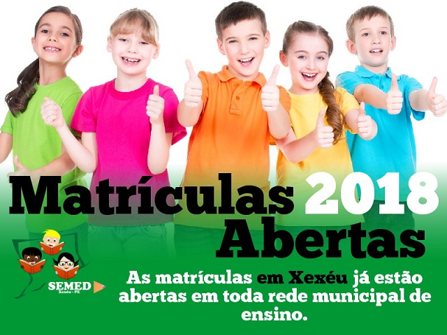 matrículas escolares em xexéu