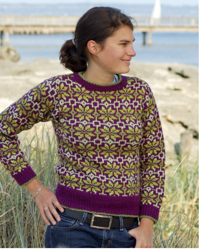 The Vintage Pattern Files 1940's Knitting Fair Isle Jumper