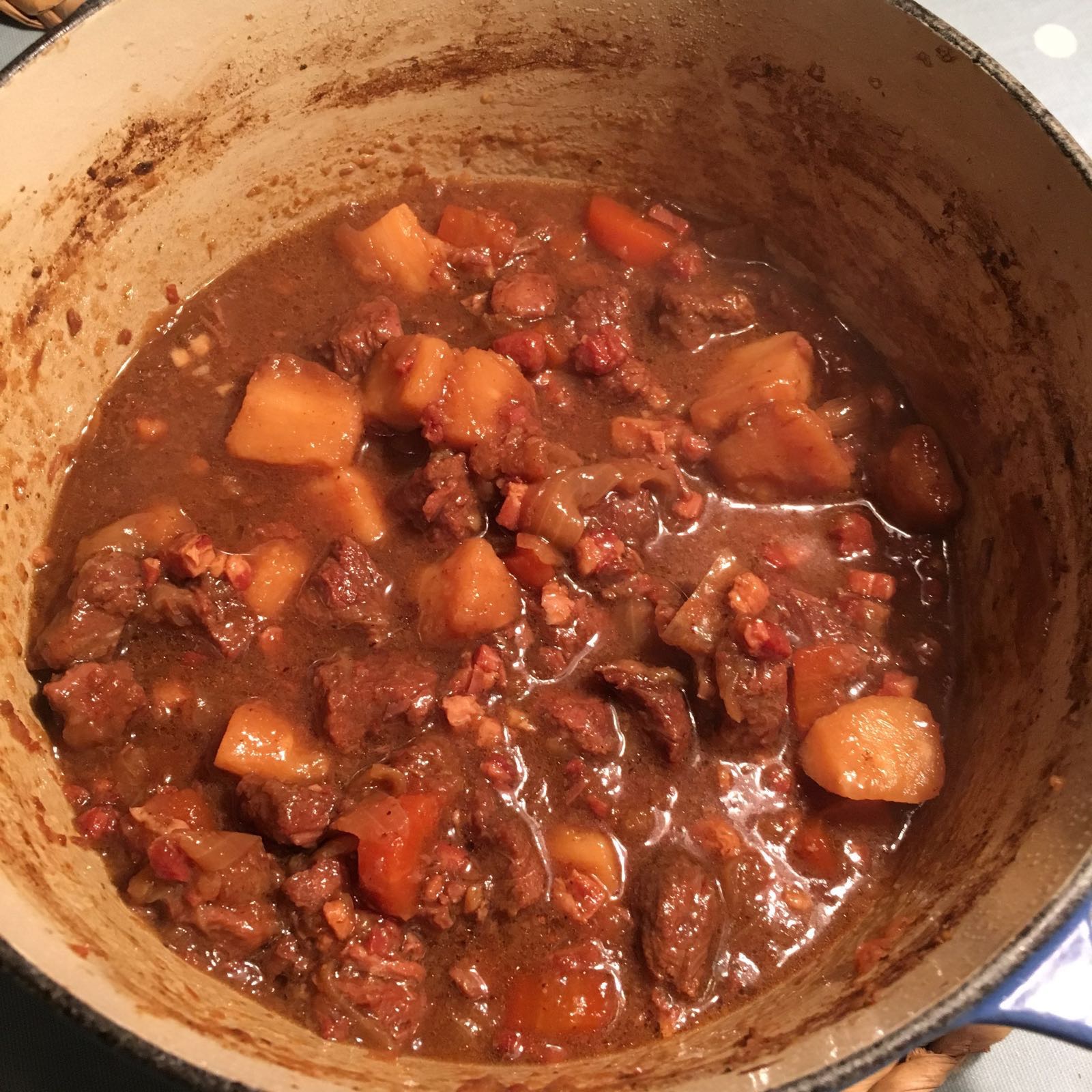 Minimum Effort Maximum Output Slow cooked Beef and Parsnip Stew