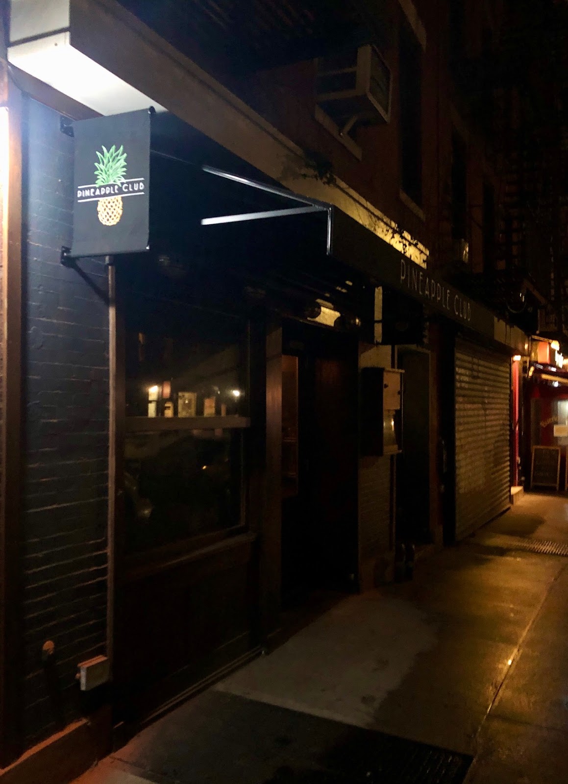 EV Grieve First sign of the Pineapple Club on 6th Street