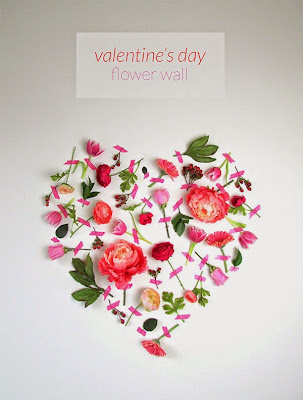 Heart shape wall decoration idea for Valentines day using Flowers 