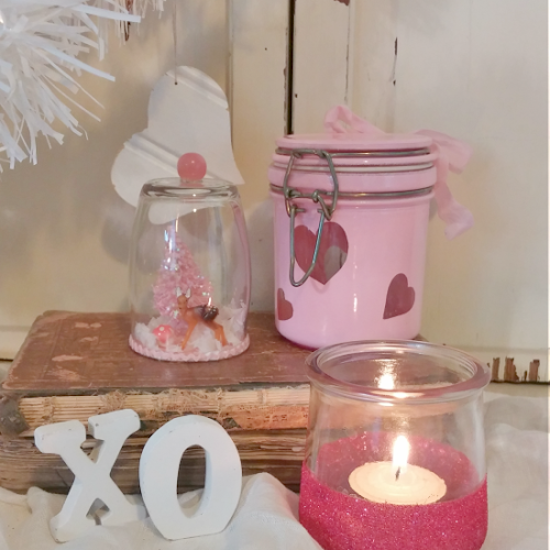 Cute Valentine's Day Decor With Recycled Jars!