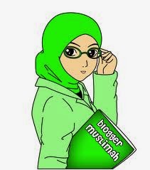 Gambar Kartun Muslimah Berkacamata  Cantik Menggemaskan 