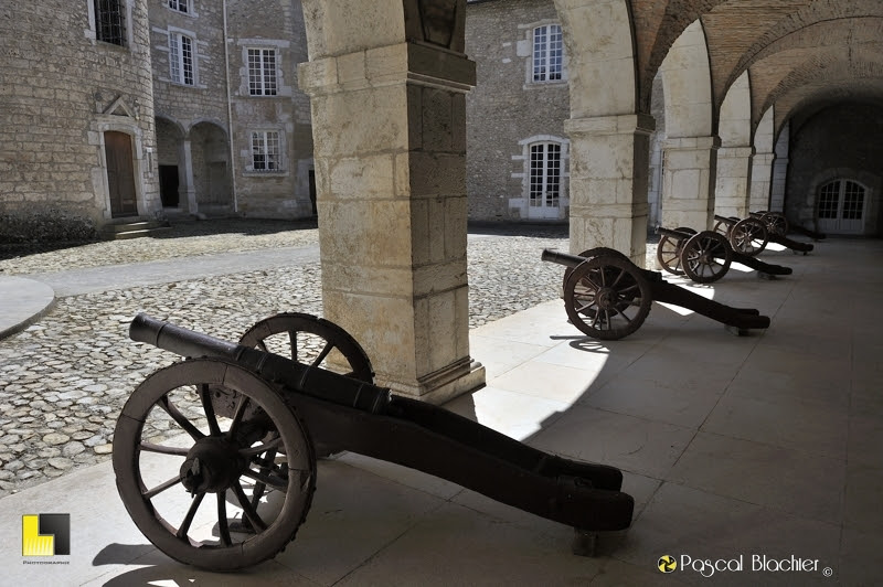 les canons de la cours du chateau de virieu photo Pascal Blachier