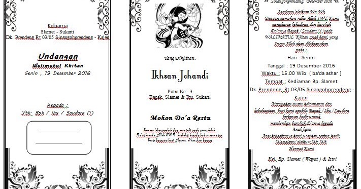 Dwi Karya Contoh Walimatul Khitan