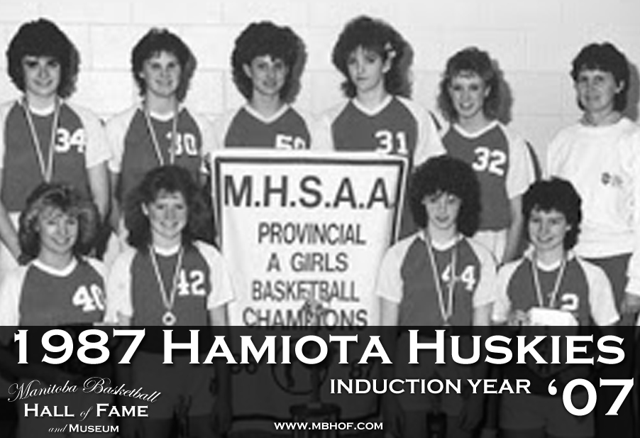 1987, '88, and 1990, ’91, ’92, ’93, and ’94 Hamiota Collegiate